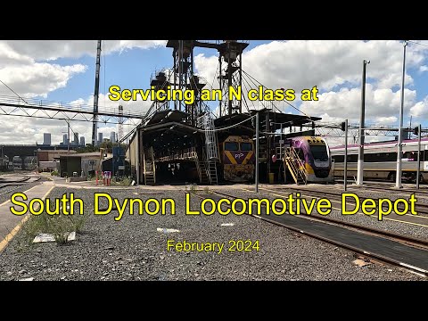 Servicing an N class loco South Dynon, Feb 2024