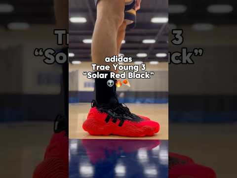 Adidas Trae Young 3 “Solar Red Black” on my feet 🦶👀🔥 #basketball #shoes #sneakers