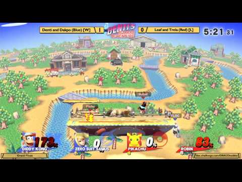 DBA3 Smash4 Wii U - Denti and Dakpo (Blue) vs Leaf and Trela (Red) - Grand Finals