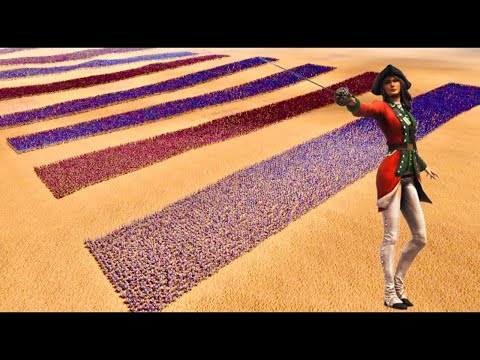 12 Lines of Red Coat English & French soldiers  vs 1 Million Zombies - UEBS 2