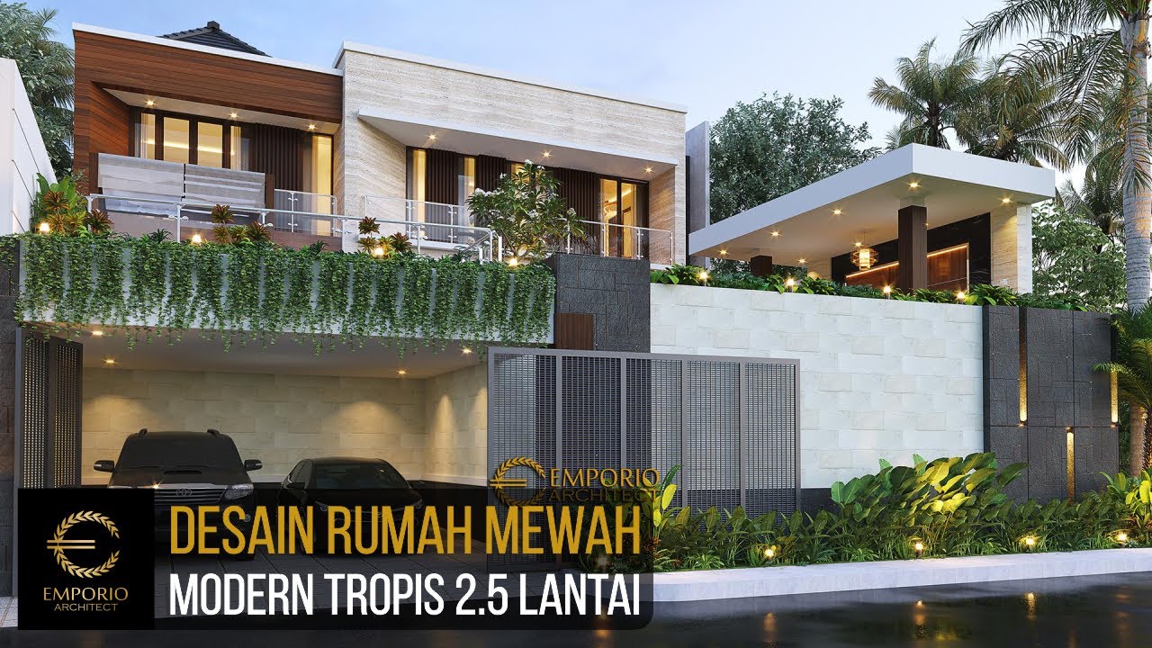 Video 3D Mrs. Cristine Modern House 2.5 Floors Design - Jimbaran, Badung, Bali