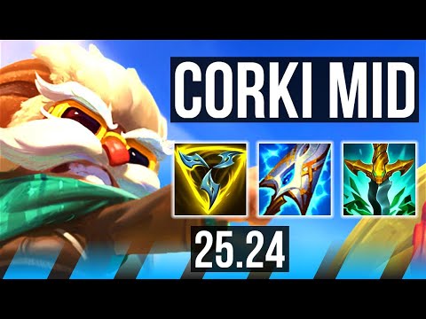 CORKI vs SYNDRA (MID) | 7k gold comeback | NA Challenger | 25.24