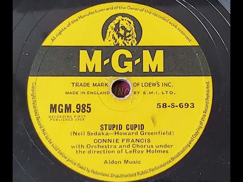 Connie Francis 'Stupid Cupid' 1958 78 rpm