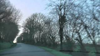 preview picture of video 'Driving On The D28 From ZA de Kerguiniou, Callac To Saint-Servais, Brittany Christmas Eve 2011'