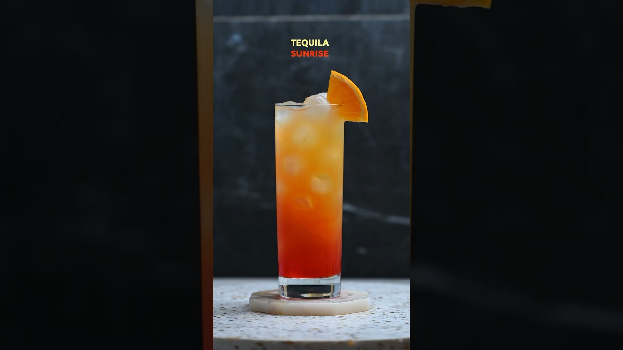 Tequila Sunrise 🌅😍🥂 #cocktails #cocktailart #bar #bartender
