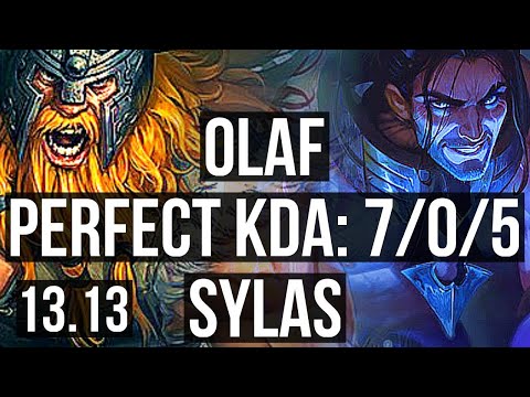 OLAF vs SYLAS (TOP) | 7/0/5, Rank 6 Olaf, Godlike | NA Challenger | 13.13