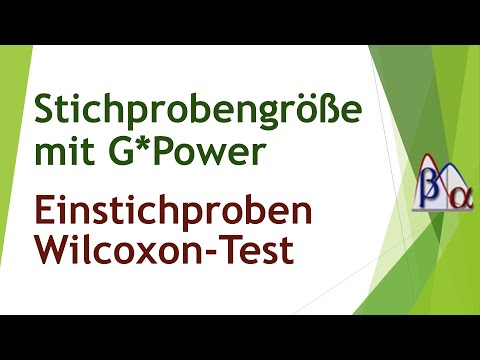 Stichprobengröße beim Einstichproben Wilcoxon-Test mit G*Power