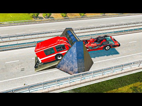 Cars vs Spinning Roller 😱 BeamNG Drive