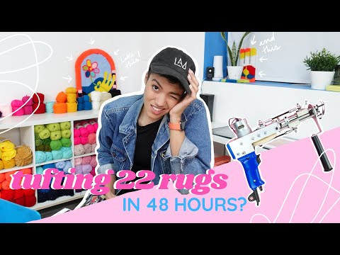 TUFTING for my first POP UP SHOP! | 22 RUGS in 48hrs | Sam Made That