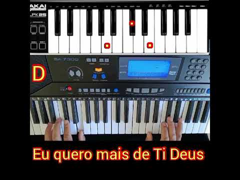 LOUVOR(ACENDE UM FOGO EM MEU CORAÇÃO❤️)ACORDES SIMPLIFICADO BORA TOCAR😱😱😱🎹🎸 🎺🎶 CURTA👍🏾COMPARTILHAR