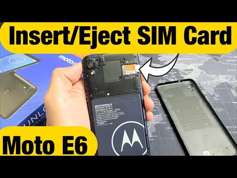 Moto E6: How to Insert & Eject SIM Card