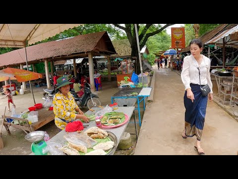 BEST Countryside Street Food Tour in Takeo Province, Cambodia, Shrimp, Fish, Bee, Cake, & More