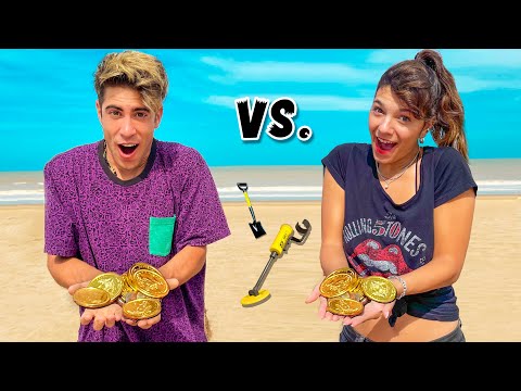 QUIEN ENCUENTRA MAS MONEDAS CON EL DETECTOR DE METALES ???