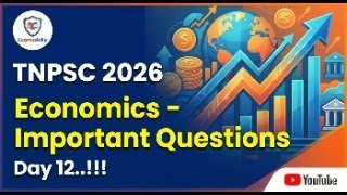 TNPSC 2026 - Economics - Important Questions - Day 12..!!! For Admission Call : 8940400154