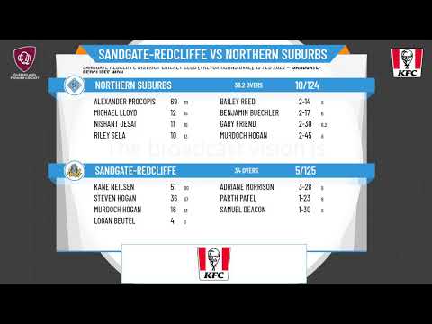 KFC QLD Prem Cricket - Men's Third Grade - Grand Final - Sandgate-Redcliffe v Northern Suburbs
