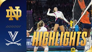 Irish Sweep UVA Behind Record Night for Helmers | Highlights vs Virginia | Notre Dame Volleyball