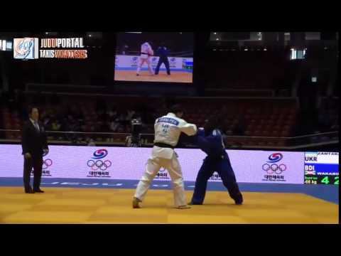 Judo Grand Prix Jeju 2014 -66kg ZANTARAIA Georgii (UKR) vs. WAKABONYE Karim (BDI)