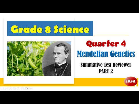 Grade 8 Science MENDELIAN GENETICS Fourth Quarter Test Reviewer