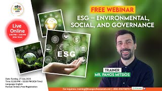 ESG – Environmental, Social, & Governance (Free WEBINAR)