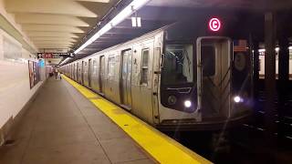 R160 (C) Train leaving Franklin Avenue (w/ newly grinded rails)