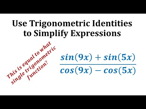 Ex: Simplify a Trig Expression Using Sum to Product Identities | Math ...