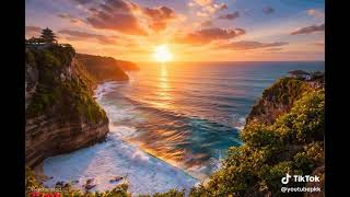 Download lagu Breathtaking Bali Sunset at Uluwatu Temple Cliff – Paradise on the Edge of the World 🌅 mp3