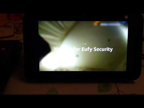 Eufy smart video doorbell showing video feed on Echo Show 5 after doorbell press