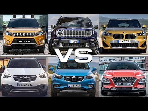 Suzuki VItara vs Jeep Renegade vs BMW X2 vs Opel Crossland X vs Opel Mokka X vs Hyundai Kona