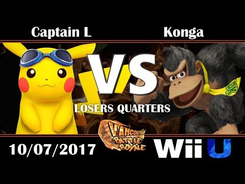 VBR Wii U Singles: Losers Quarters - Captain L (Pikachu) vs KoL|Konga (Donkey Kong)