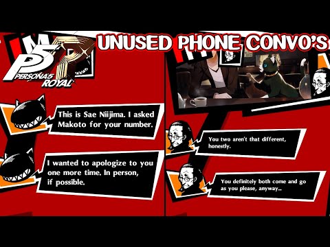Unused Sae & Sojiro phone conversations - Persona 5 Royal