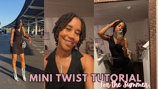 Mini Twists Tutorial on Type 4 Natural Hair | Styles for Growth & Length Retention 💁🏽♀️