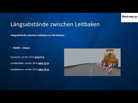Längsabstände zwischen Leitbaken [gemäß RSA21] - Baustellensicherung einfach erklärt Schake Workshop