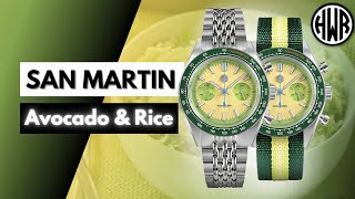 San Martin's Original Design AVOCADO Chronograph is Absolutely Wild