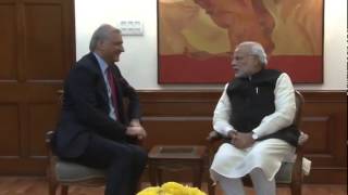 preview picture of video 'The Commonwealth Secretary General Kamalesh Sharma calls on PM Modi'