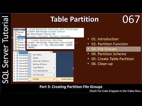 Table Partition | Part 3 - Creating File Groups | SSMS TSQL Tutorial #67
