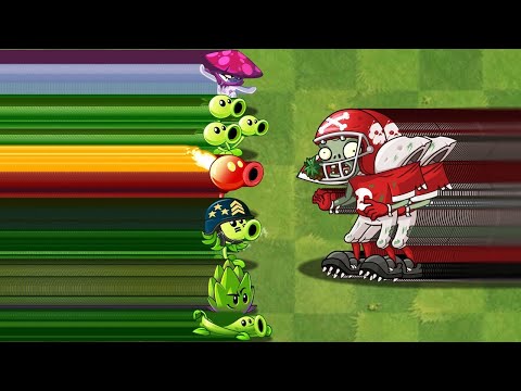Pvz 2 Challenge - Every Plants Vs 100 Football Allstar Zombies - Which Plant 's Strongest?