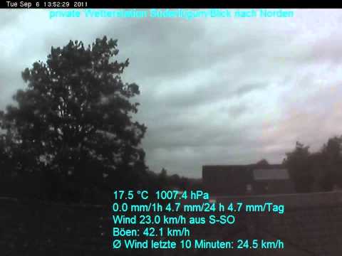 Ein Sturm zieht über´s Land am 06.09.11 im Zeitraffer