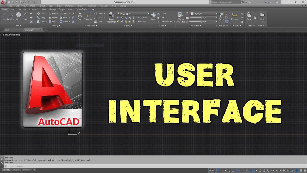 AutoCAD interface