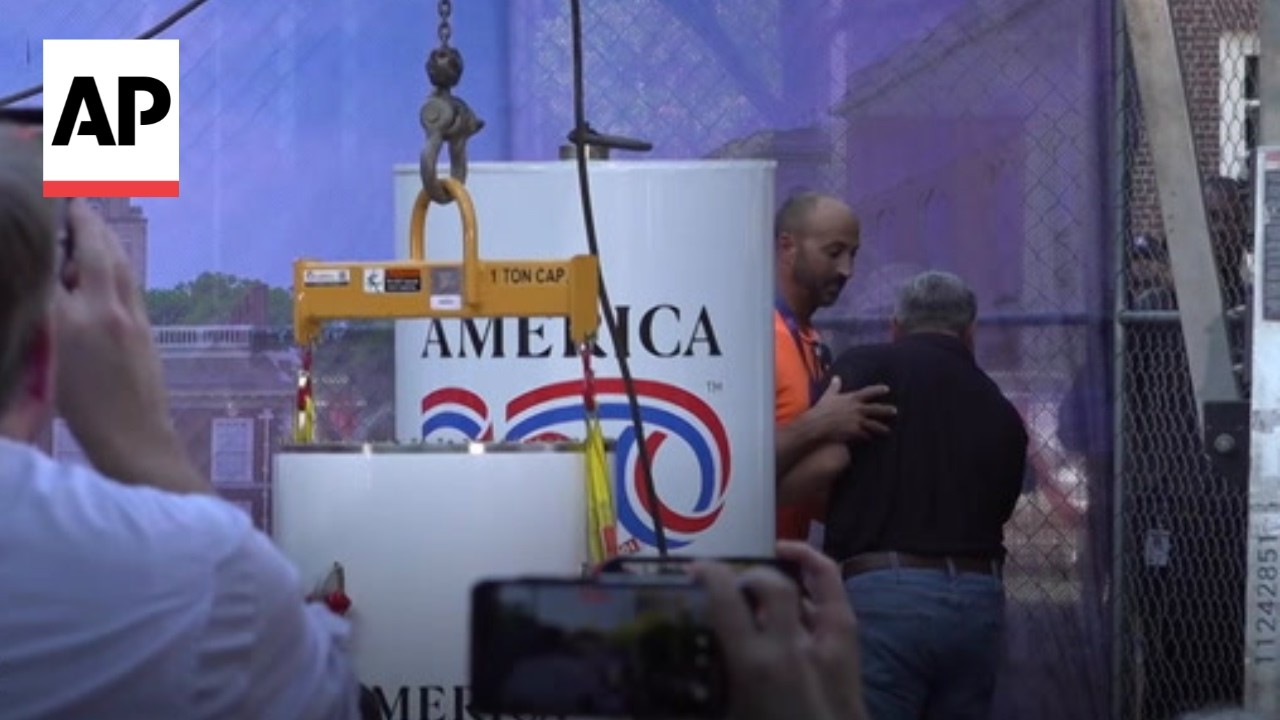 Time capsule is buried in Philadelphia with items from around the US