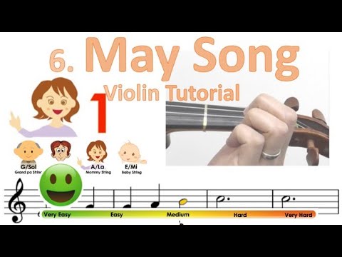 May Song by S.Suzuki | Suzuki Violin book 1 | Notes & finger pattern tutorial on violin | HTP TV