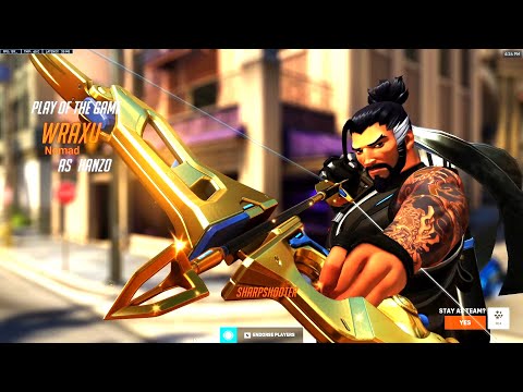 WRAXU BEST HANZO IN THE WORLD - POTG! [ OVERWATCH 2 TOP 500 ]