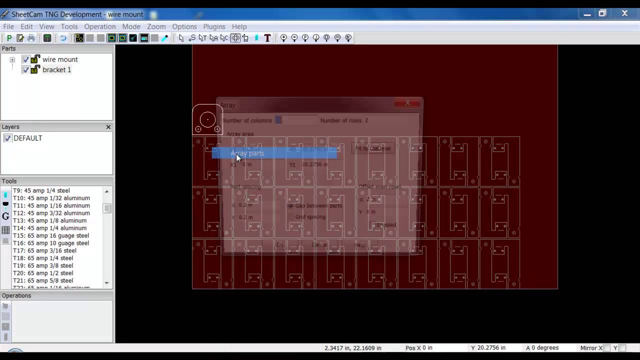 sheetcam 5 Nesting multiple parts