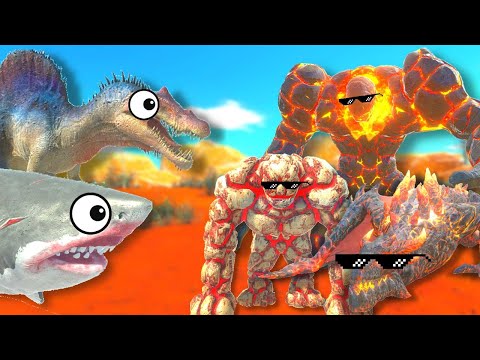 LAVA TRIO VS 2X FACTIONS - ANIMAL REVOLT BATTLE SIMULATOR