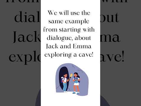 5. Starting a Narrative by describing the setting and what the characters are doing.