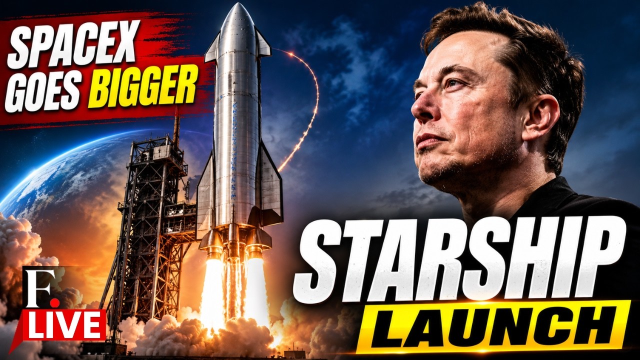 LIVE: SpaceX Launches Most Powerful Starship Yet | Critical Step for NASA Moon Missions | Elon Musk