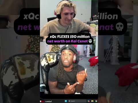 xQc FLEXES his Net Worth on Kai Cenat 💀 #xqc #kaicenat #funny