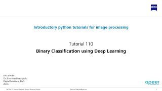 Tutorial 110 - Binary Classification using Deep Learning
