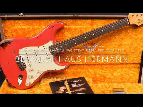 Fender Michael Landau 1963 Strat Fiesta Red over 3TSB - Pictures and Specs
