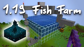 Simple AFK Treasure Fish Farm Concept for 1.19 Sculk Sensor