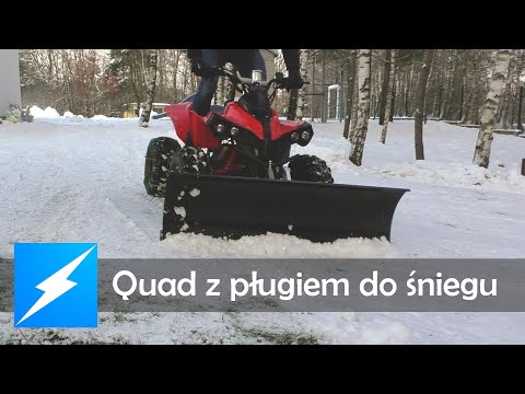 Quad z pługiem regulowanym siłownikiem - Elektrobim.pl